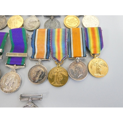 312 - Collection of medal miniatures comprising mostly of War and Victory medals, also to include two mini... 