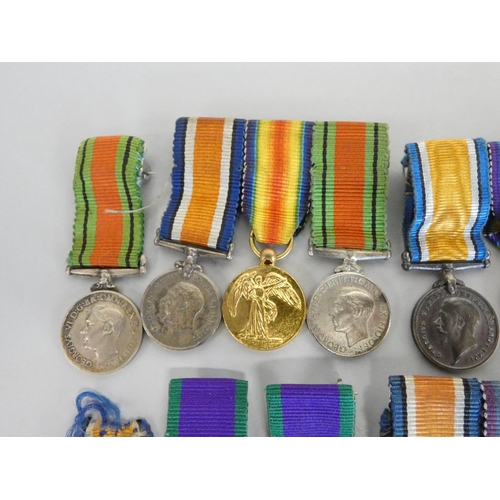 312 - Collection of medal miniatures comprising mostly of War and Victory medals, also to include two mini... 