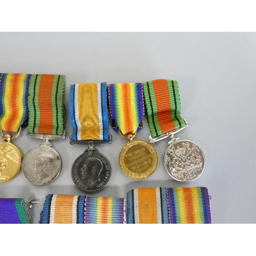 312 - Collection of medal miniatures comprising mostly of War and Victory medals, also to include two mini... 