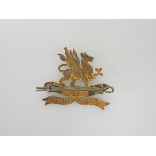 313 - 11th (Lonsdale) Battalion Border Regiment cap badge. Fine rare die-stamped brass. Crest of the Earl ... 