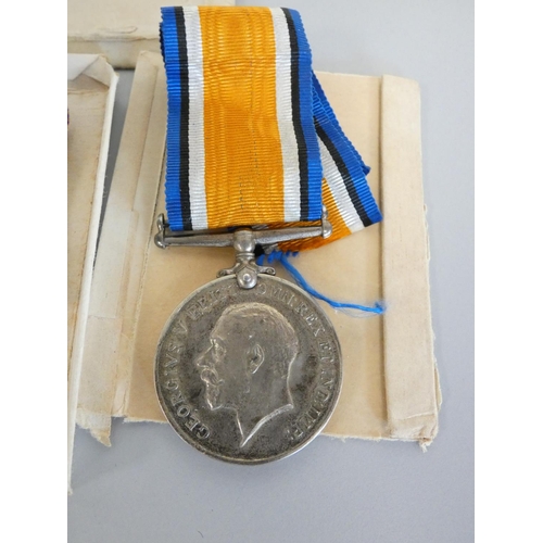 317 - WW1 medals in cases of issue comprising of a War medal awarded to Pte R Hamilton 10399 RAMC, and a V... 