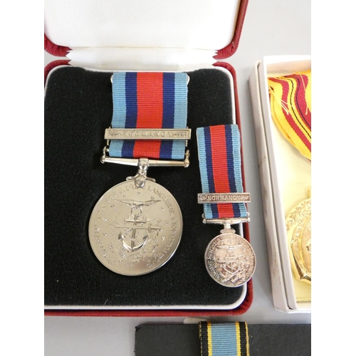 319 - Medal group to include a 1944 Normandy Campaign Medal no 10169 and miniature, a miniature Air Crew E... 