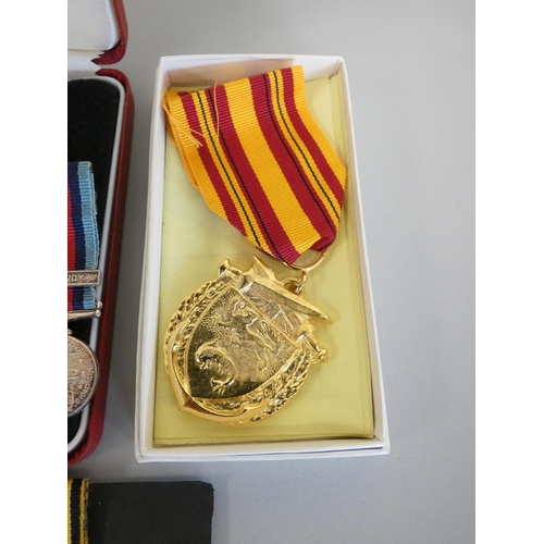 319 - Medal group to include a 1944 Normandy Campaign Medal no 10169 and miniature, a miniature Air Crew E... 