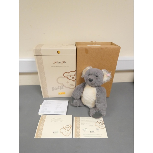 72 -  Steiff. Koala Ted, 2005, white tag 661792, produced exclusively for UK and Ireland in grey and... 