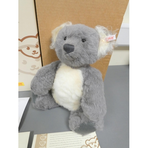 72 -  Steiff. Koala Ted, 2005, white tag 661792, produced exclusively for UK and Ireland in grey and... 