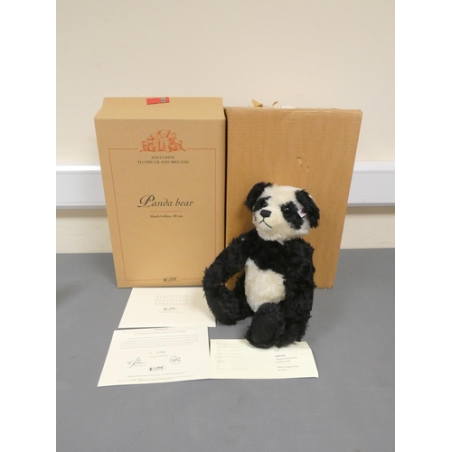 74 - Steiff. Panda Bear, 2003, white tag 661013, produced exclusively for UK and Ireland in black and whi... 