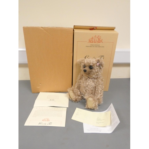 80 - Steiff. Grizzly Teddy, 2004, white tag 661402, produced exclusively for UK and Ireland in caramel ti... 