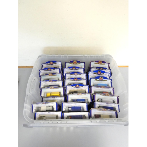 131 - Box containing a large quantity of Oxford diecast boxed model vehicles. Approx 70. 