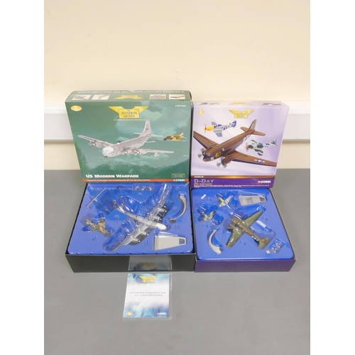 98 - Corgi Aviation Archive. Two limited edition 1:144 scale boxed aeroplane sets to include a US Modern ... 