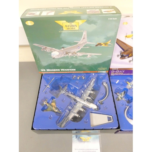 98 - Corgi Aviation Archive. Two limited edition 1:144 scale boxed aeroplane sets to include a US Modern ... 