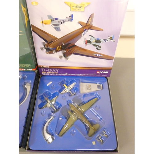 98 - Corgi Aviation Archive. Two limited edition 1:144 scale boxed aeroplane sets to include a US Modern ... 