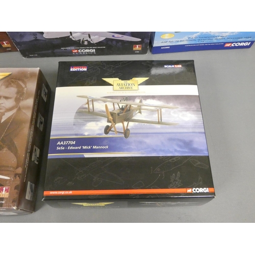 99 - Corgi Aviation Archive. Group of die-cast model aeroplanes to include a 1:48 scale Se5a Edward ''Mic... 