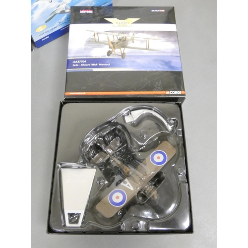 99 - Corgi Aviation Archive. Group of die-cast model aeroplanes to include a 1:48 scale Se5a Edward ''Mic... 