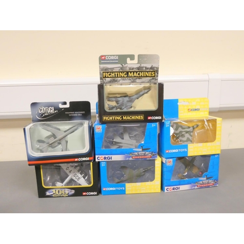 100 - Corgi. Group of boxed model aeroplanes to include a Tornado GR4 CS90606, Vulcan XH558 CS90567, B-1 B... 