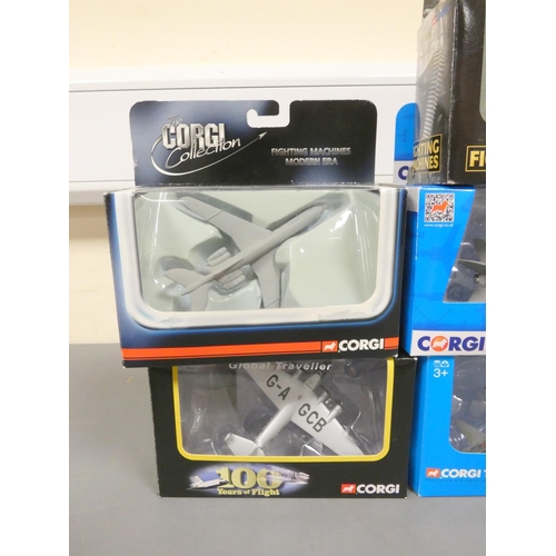 100 - Corgi. Group of boxed model aeroplanes to include a Tornado GR4 CS90606, Vulcan XH558 CS90567, B-1 B... 