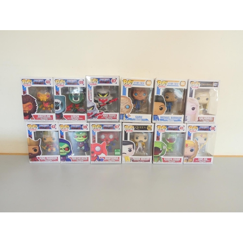 148 - Group of Funko Pop bobblehead figures to include King Randor 42, Grizzlor 40, Freddie Mercury 96, an... 