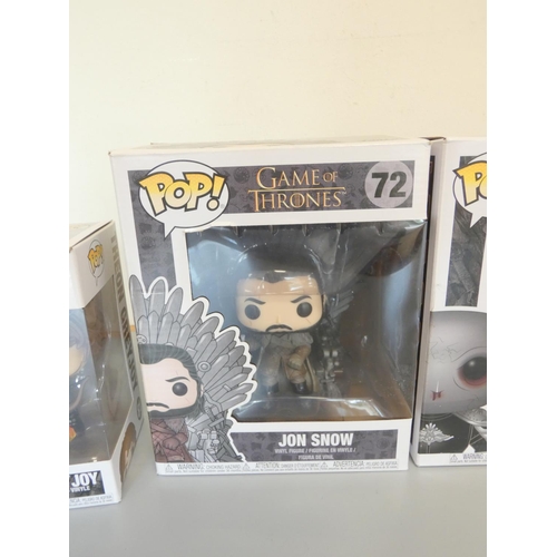 151 - Group of Funko Pop Game of Thrones bobblehead figures to include Jon Snow 72, The Mountain 85, Yara ... 