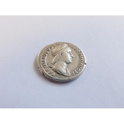 237 - Roman Imperial Coinage. Sabina AR Denarius Obv SABINA HADRIANA AVGVSTA HADRIANI AVG P P diademed and... 