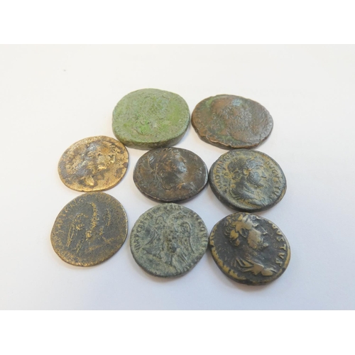 246 - Roman Imperial Coinage. Coin group comprising of a Quadrantius of Hadrian depicting an eagle facing ... 