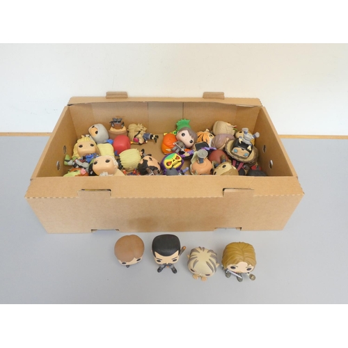 150 - Box containing a large collection of Funko Pop figures to include Negan, Gollum, Boromir, and others... 