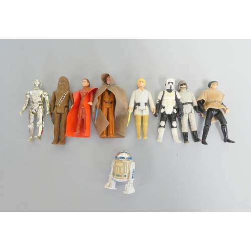 174 - Star Wars. Collection of original trilogy first release 4'' L.F.L figures to include Luke Skywalker ... 