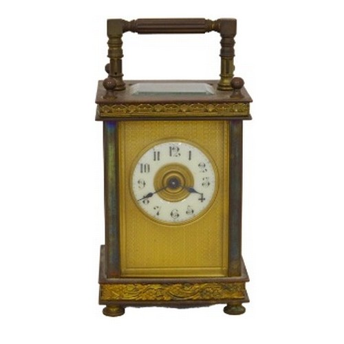 149 - Brass four glass carriage clock.