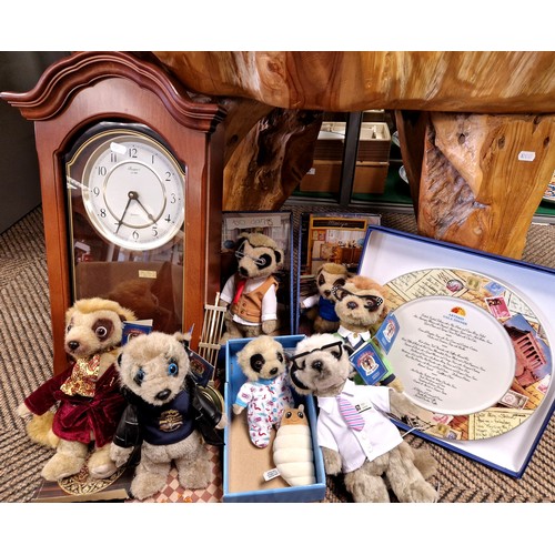 342 - Collection of Compare the Market Meerkat promotional soft toys, P & O Cruises Artemis Gala Dinne... 