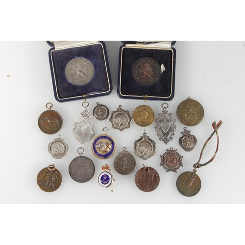 1640 - Regimental and other prize award medals and fobs to include Scottish Command Inter Company Football ... 