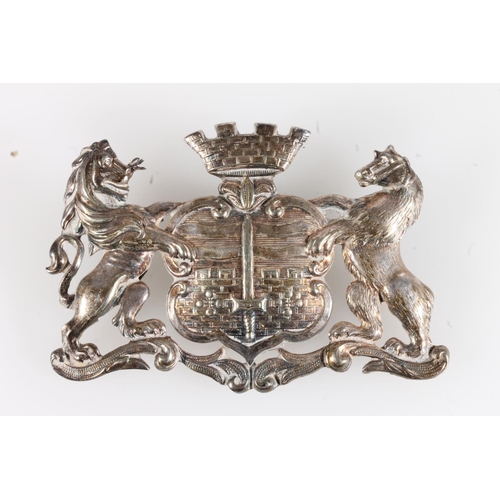 1650 - Cast white metal Victorian officer's pouch belt plate badge of the 1st Battalion Somerset Rifles, 5c... 