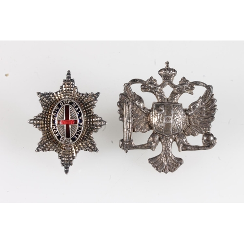 1659 - Fine diecast silver and enamel order of the garter star badge, 3.5cm tall, 9.7g. Provenance: Bosleys... 