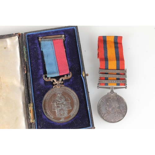 1090 - Medals of 7249 Private John M Irvine of the Volunteer Company Kings Own Scottish Borderers KOSB comp... 