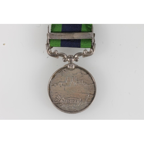 1479 - Medal of 1441 Gunnar A Kilgour of the RMGC comprising George V India general service medal with 'AFG... 