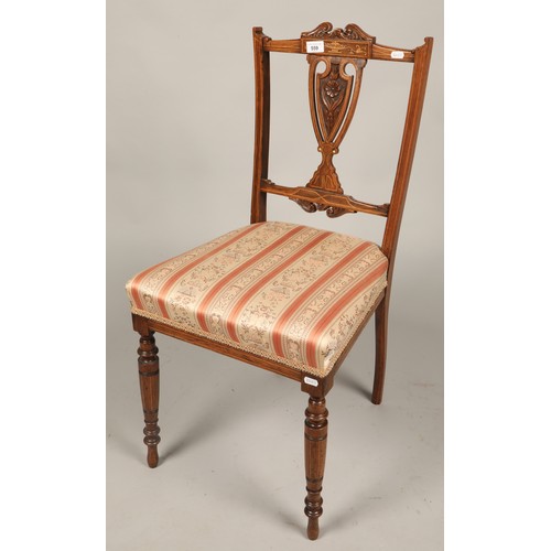 559 - Edwardian inlaid side chair