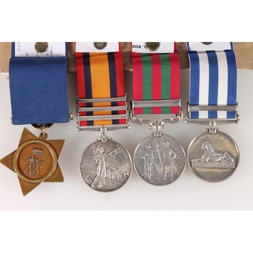 1037 - Medals of 2734 Private T Gibson of the 2nd Battalion King's Own Scottish Borderers comprising Egypt ... 