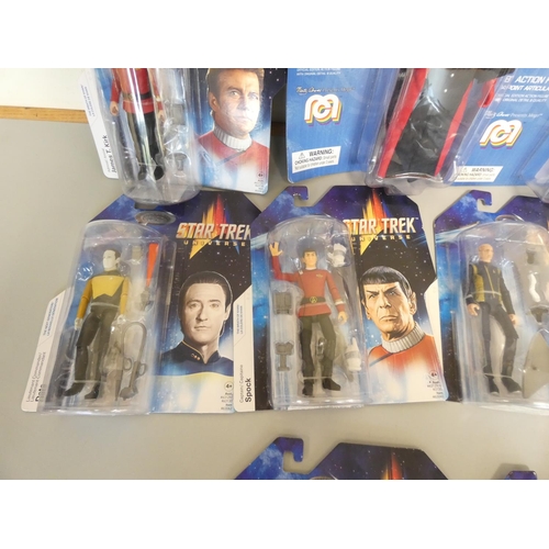 186 - Star Trek. Collection of boxed figurines to include an 8'' Locutus of Borg figurine by Mego 62866, a... 