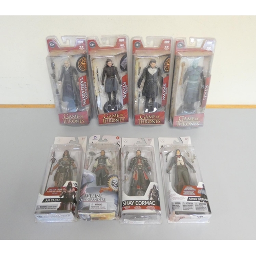 188 - Game of Thrones and Assassins Creed boxed figurines by McFarlane Toys to include Daenerys Targaryen,... 