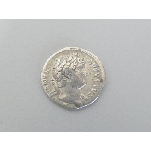 228 - Roman Imperial Coinage. Hadrian AR Denarius Obv HADRIANVS AVGVSTVS, laureate head right, draper... 