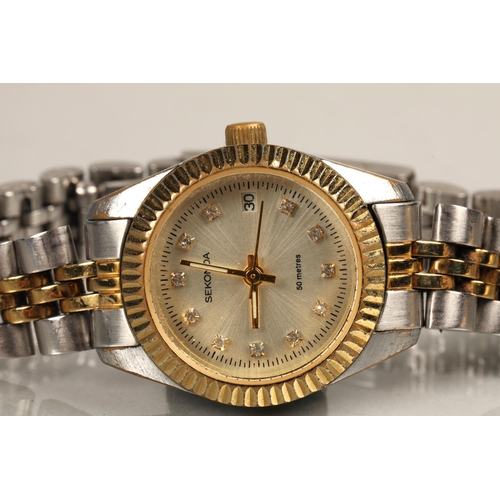 68 - Sekonda ladies wristwatch with bejewelled face