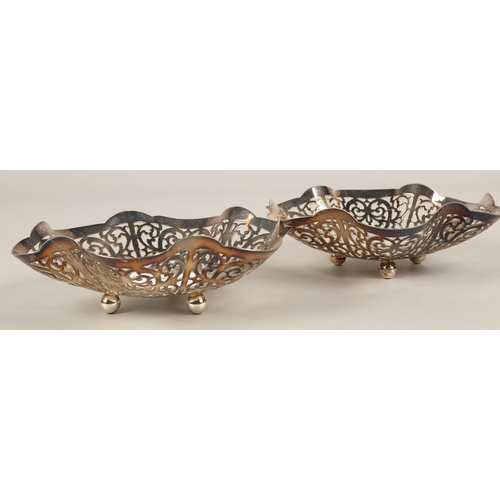 133 - Two silver bonbon dishes, Birmingham 1963, 207g