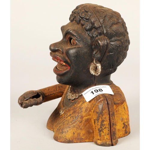 Vintage 'Dinah' cast metal money bank