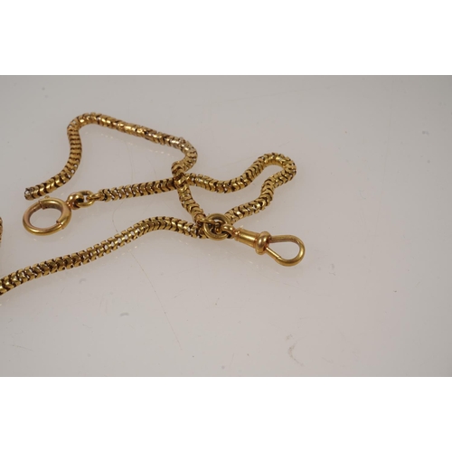 21 - 15ct gold watch guard chain, 11.3g.