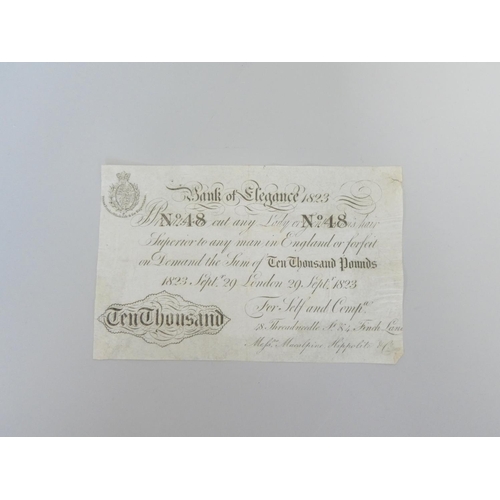 283 - English Promissory Note. Bank of Elegance 48 Threadneedle Street London, Messers Macalpine Hippolite... 