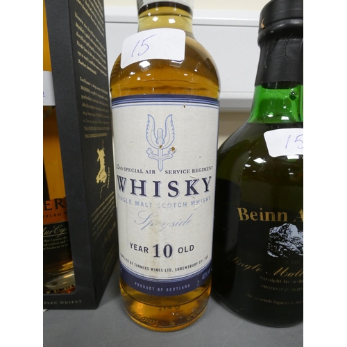 15 - Four bottles of Single Malt Scotch Whisky, Penderyn Limited Edition Welsh Whisky, Limited Bottling f... 