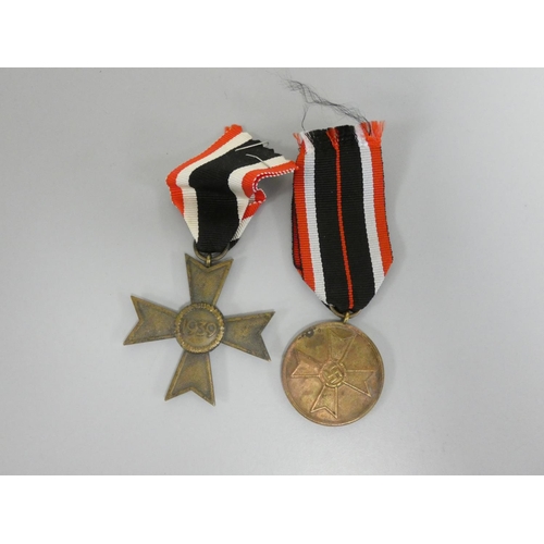 295 - Germany Third Reich: Awards to include War Merit Cross 1939, 2nd Class without Swords, and a War Mer... 