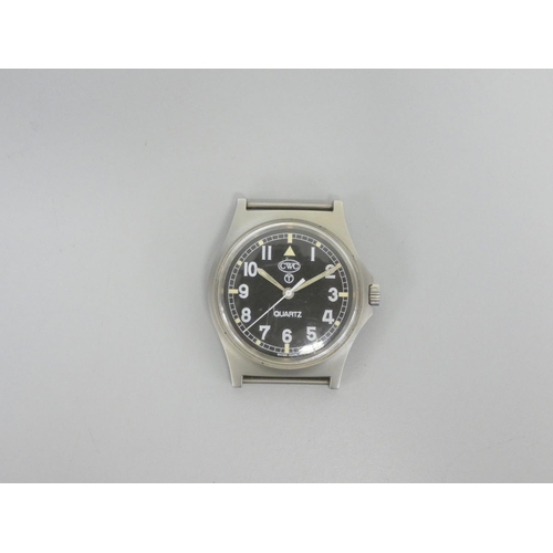 288 - 1990s British military CWC W10 field watch, quartz ETA 955.102 movement, black dial with arabic nume... 