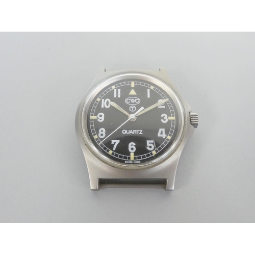 288 - 1990s British military CWC W10 field watch, quartz ETA 955.102 movement, black dial with arabic nume... 