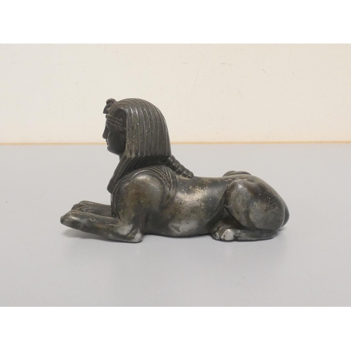 348 - C1930s Armstrong Siddeley car mascot modelled after an Egyptian Sphinx. Height 8cm 