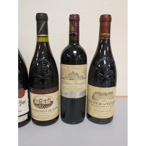 35 - Nine bottles of wine to include a 1986 Beaujolais Regnie vintage 75cl 13%ABV, 1992 bottle of Chateau... 