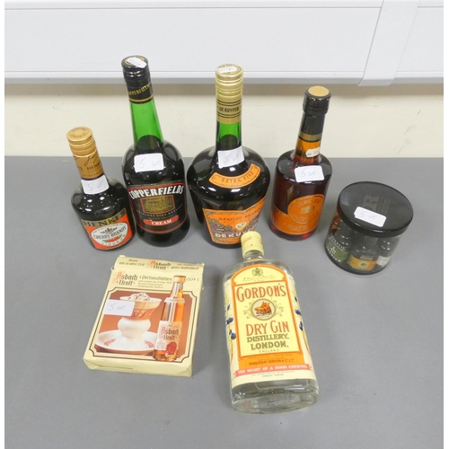 5 - Group of Spirits and Liqueurs, To include imported bottle of Gordon's Dry Gin, Distilled in Tanquera... 