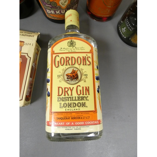 5 - Group of Spirits and Liqueurs, To include imported bottle of Gordon's Dry Gin, Distilled in Tanquera... 